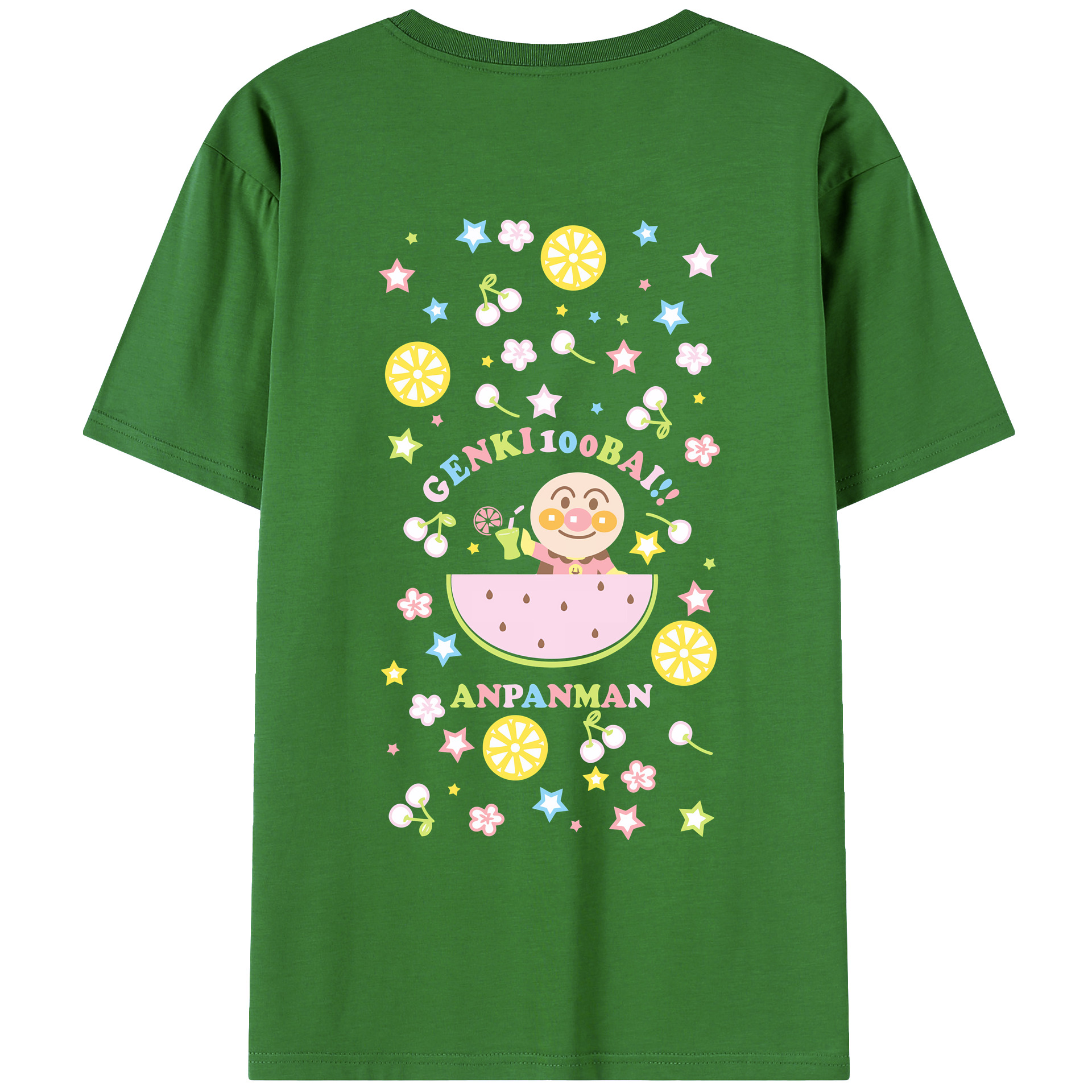 （画像用） アンパンマン Anpanman レディース半袖Tシャツ(バックプリント)